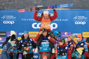 Tour de ski - La joie de Diggins qui prend la tête du Tour