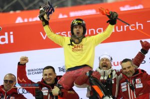 Chute de Federica Brignone lors des Championnats italiens de ski alpin