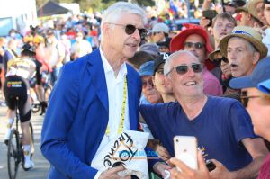 Prince Albert II de Monaco en visite sur le Tour à Courchevel