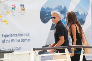 George et Amal Clooney en promoteurs des Jeux d'hiver de Cortina Milano